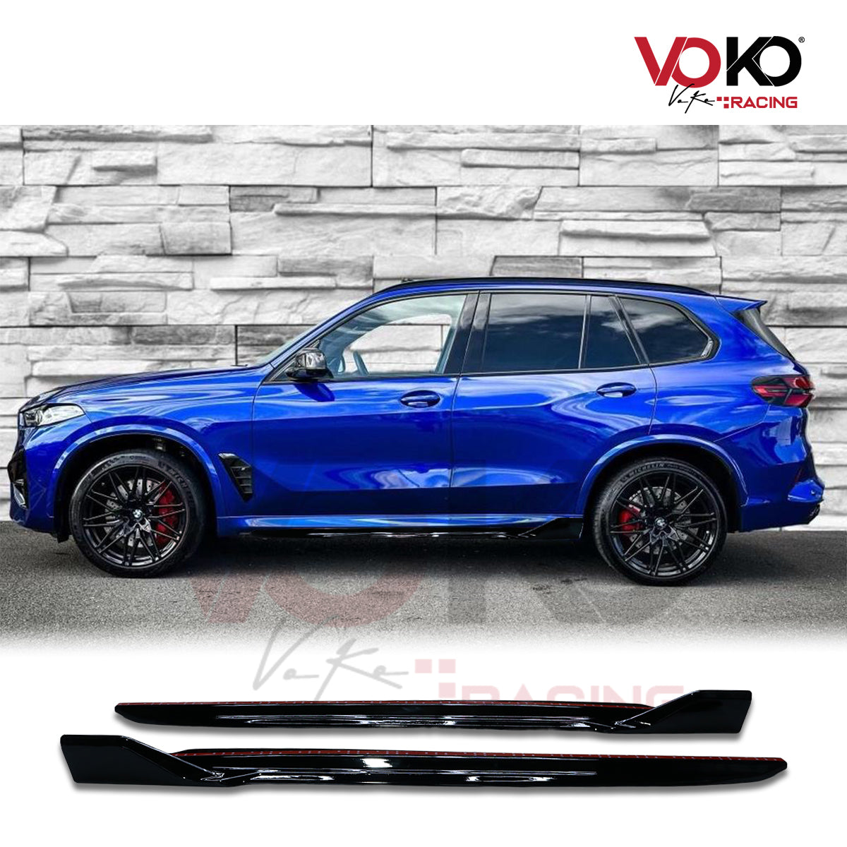 BMW X5M F95 LCI 2023+ AERO M PERORMANCE BODYKIT FRONT SPLITTER SIDE SKIRTS GLOSS BLACK