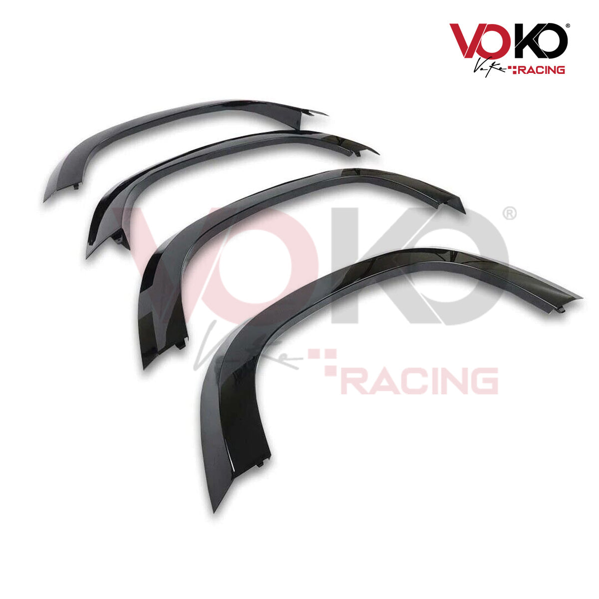 LAND ROVER DEFENDER L663 90 WHEEL ARCHES FENDER FLARE TRIMS GLOSS BLACK 2020 - 23
