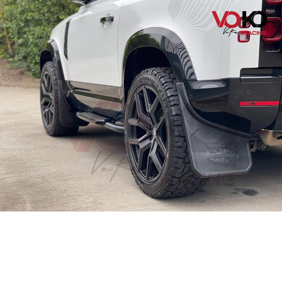 LAND ROVER DEFENDER L663 90 WHEEL ARCHES FENDER FLARE TRIMS GLOSS BLACK 2020 - 23