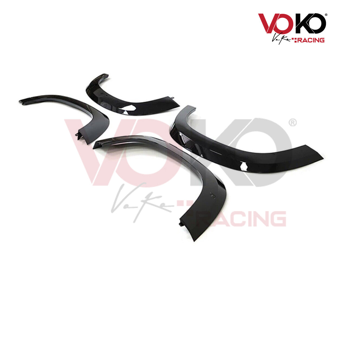 LAND ROVER DEFENDER L663 90 WHEEL ARCHES FENDER FLARE TRIMS GLOSS BLACK 2020 - 23