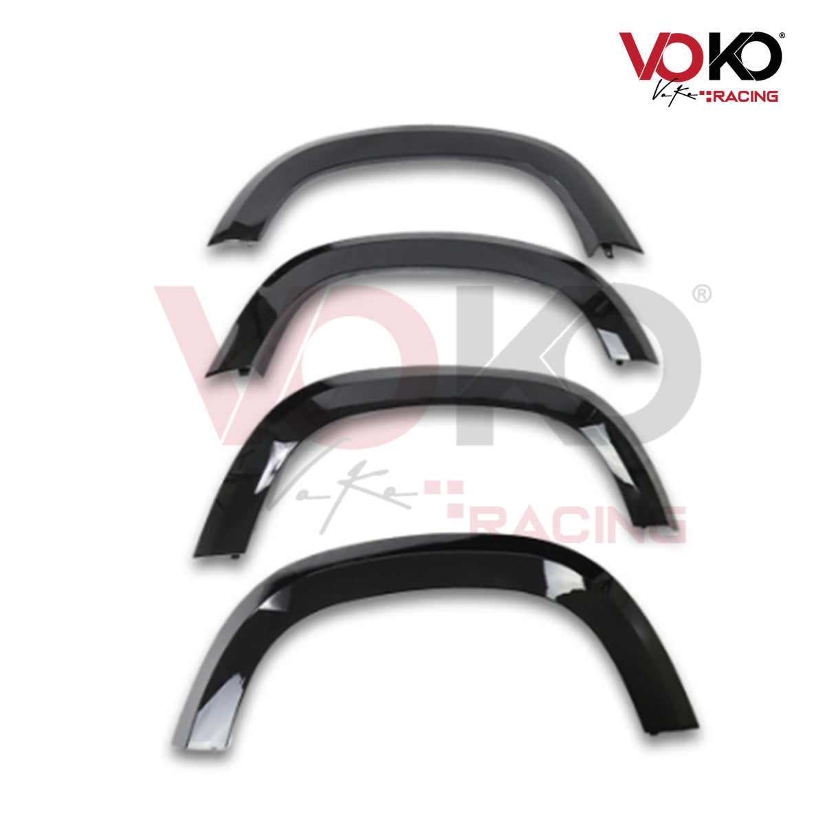 LAND ROVER DEFENDER L663 90 WHEEL ARCHES FENDER FLARE TRIMS GLOSS BLACK 2020 - 23