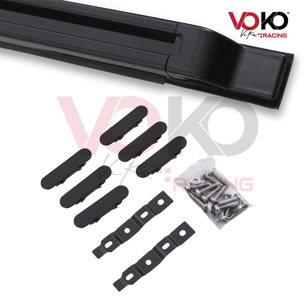 LAND ROVER DEFENDER L663 110 ALUMINIUM ROOF RAIL BARS GLOSS BLACK 2020 - 23