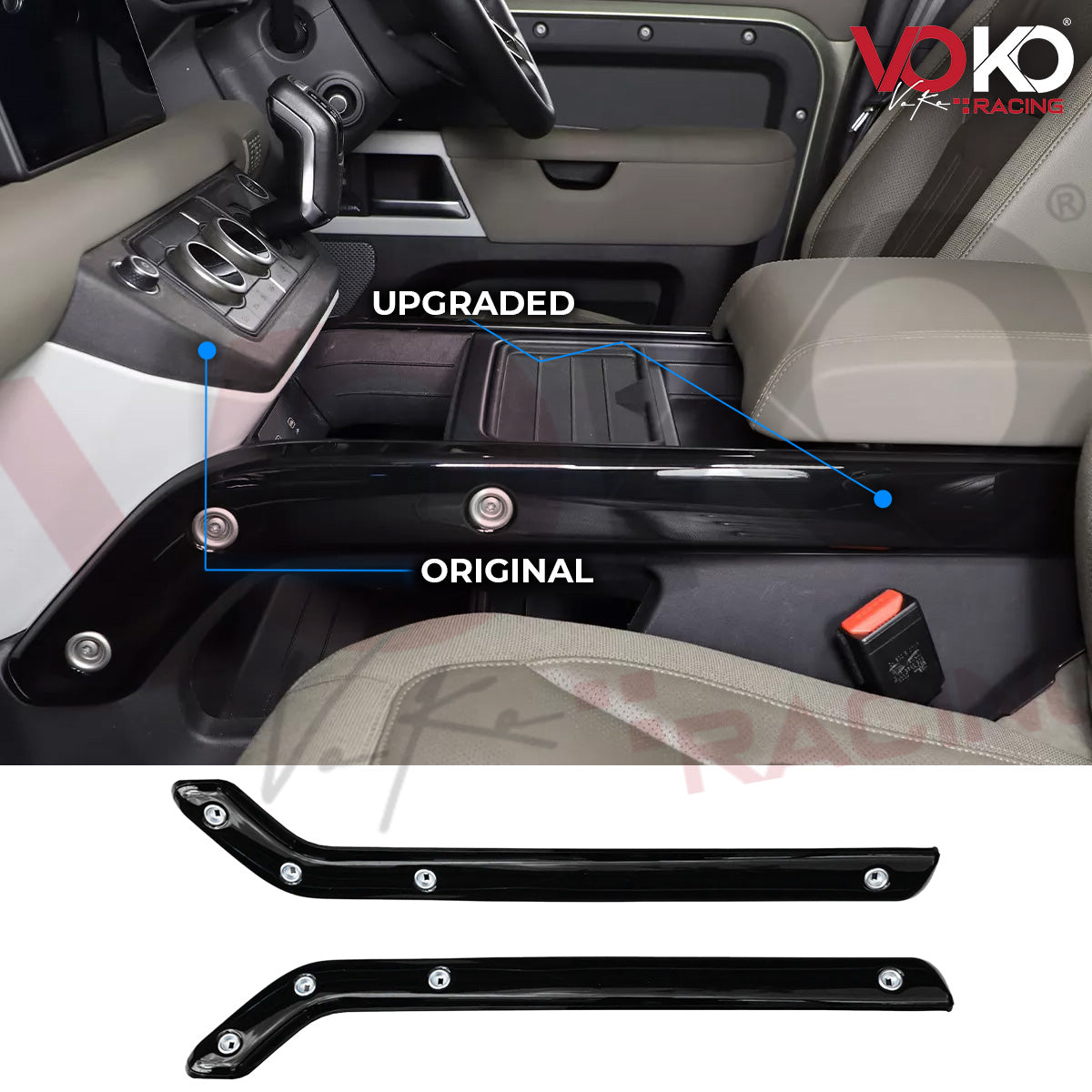 LAND ROVER DEFENDER L663 90 110 & 130 INTERIOR TRIM UPGRADE KIT GLOSS BLACK 2020+