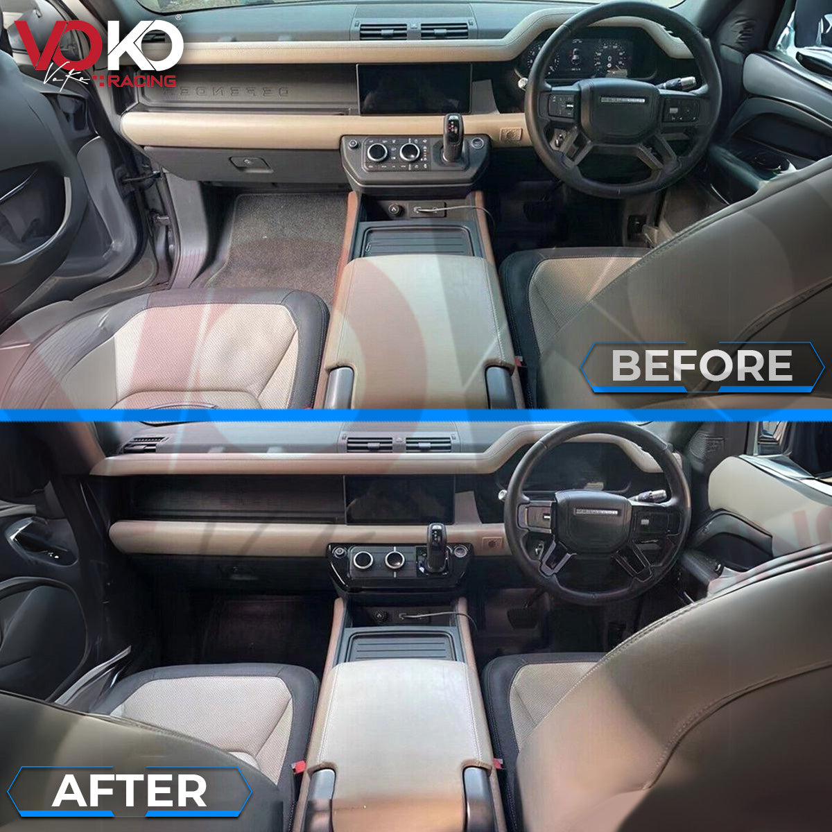 LAND ROVER DEFENDER L663 90 110 & 130 INTERIOR TRIM UPGRADE KIT GLOSS BLACK 2020+