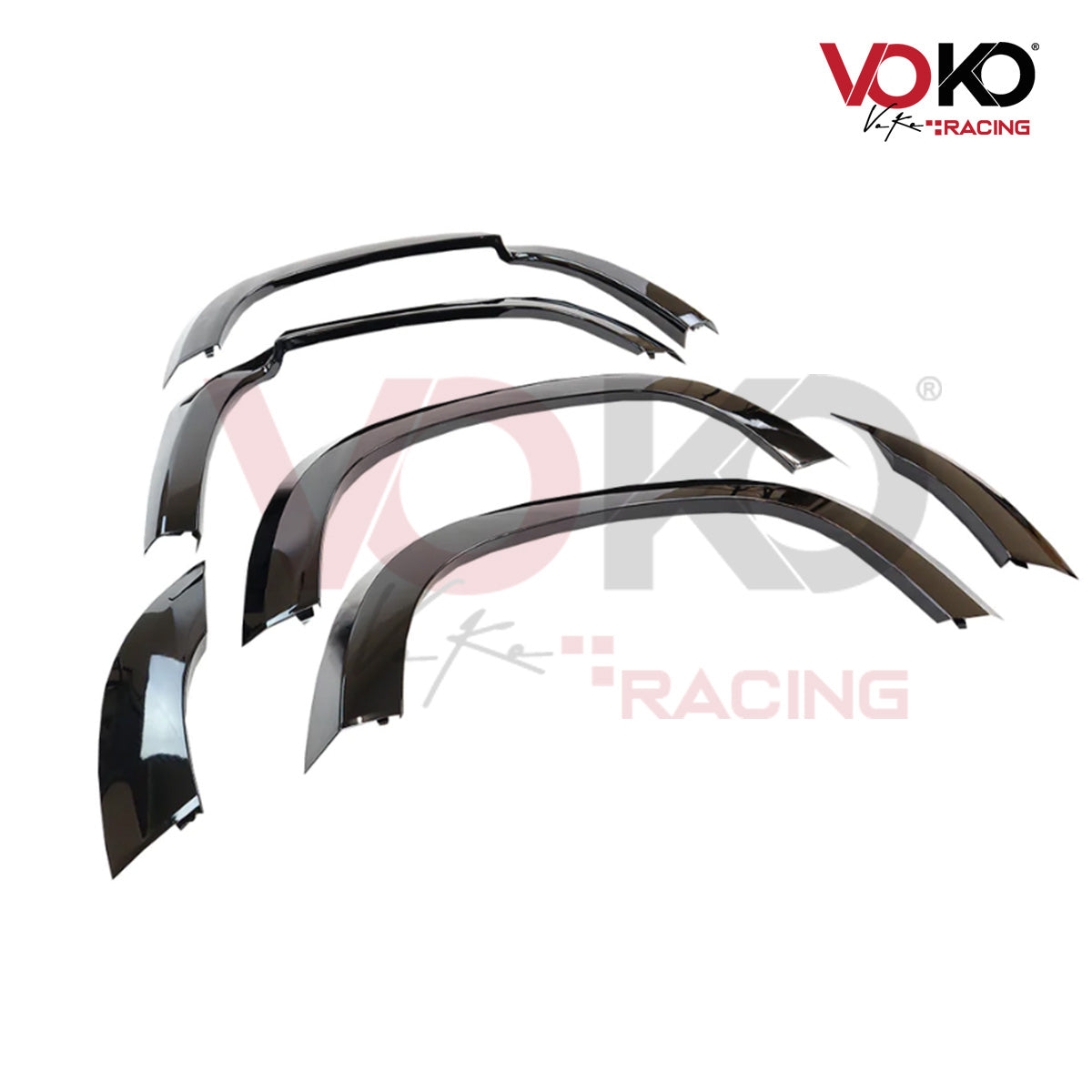 LAND ROVER DEFENDER L663 110 130 WHEEL ARCHES FENDER FLARE TRIMS GLOSS BLACK 2020 - 23