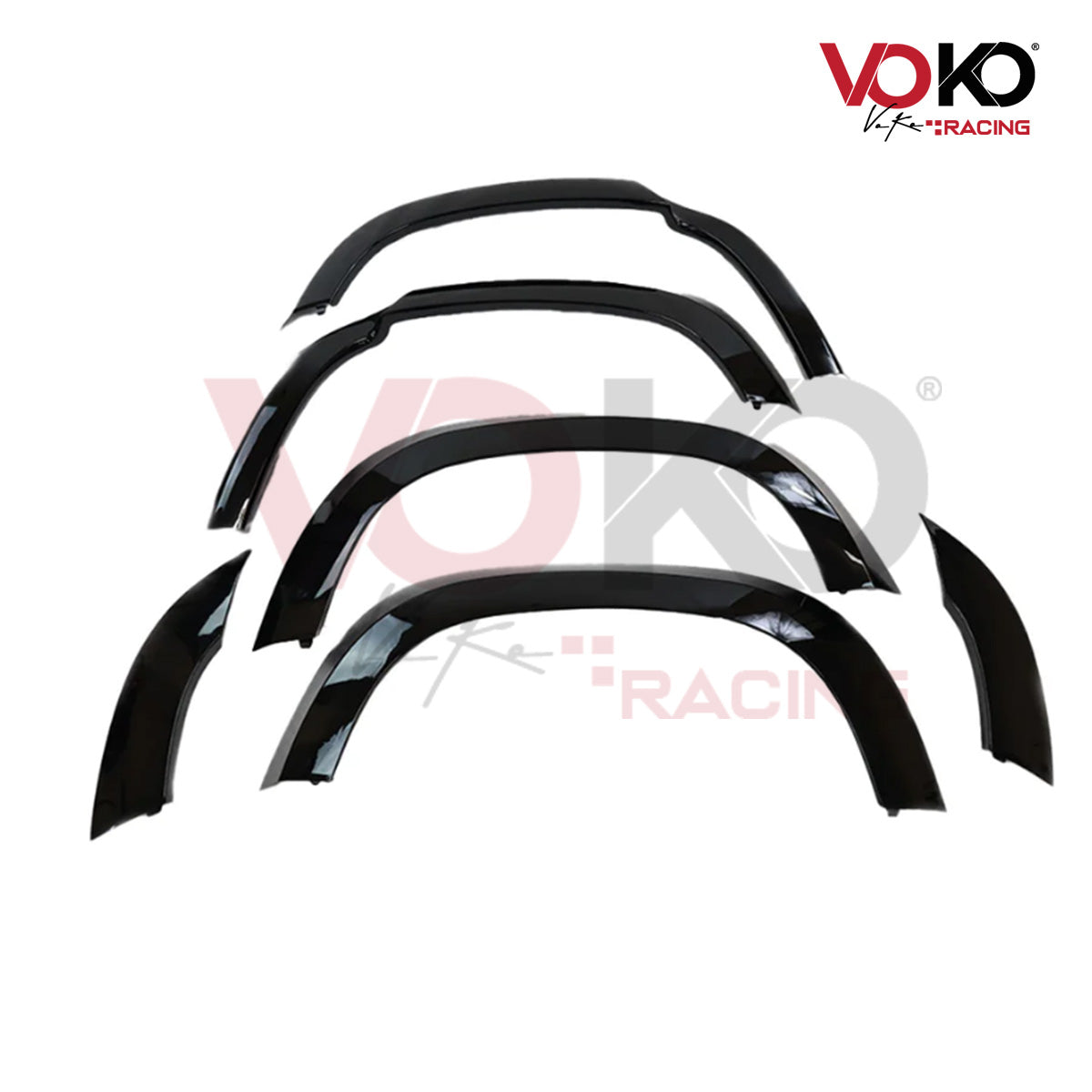 LAND ROVER DEFENDER L663 110 130 WHEEL ARCHES FENDER FLARE TRIMS GLOSS BLACK 2020 - 23