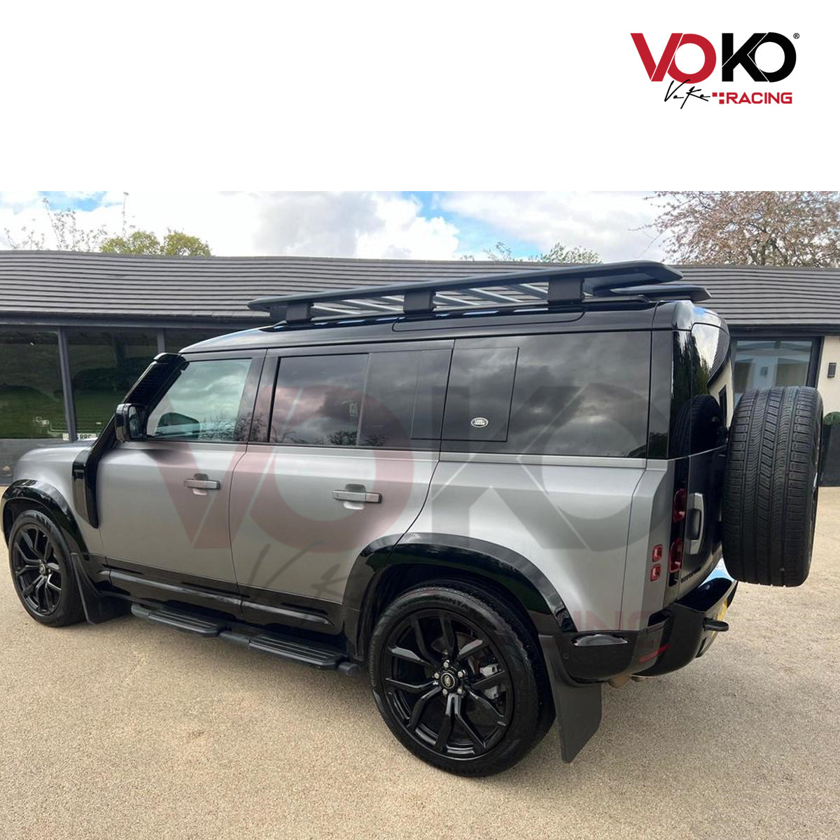 LAND ROVER DEFENDER L663 110 130 WHEEL ARCHES FENDER FLARE TRIMS GLOSS BLACK 2020 - 23