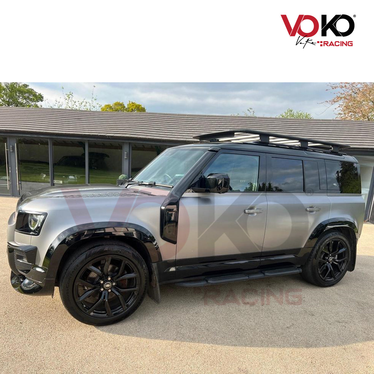 LAND ROVER DEFENDER L663 110 130 WHEEL ARCHES FENDER FLARE TRIMS GLOSS BLACK 2020 - 23