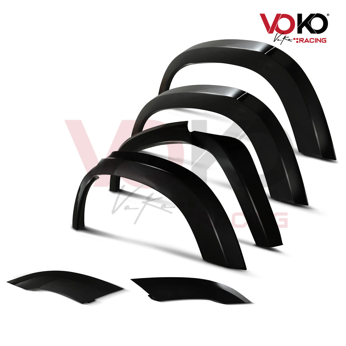 LAND ROVER DEFENDER L663 110 130 WHEEL ARCHES FENDER FLARE TRIMS GLOSS BLACK 2020 - 23