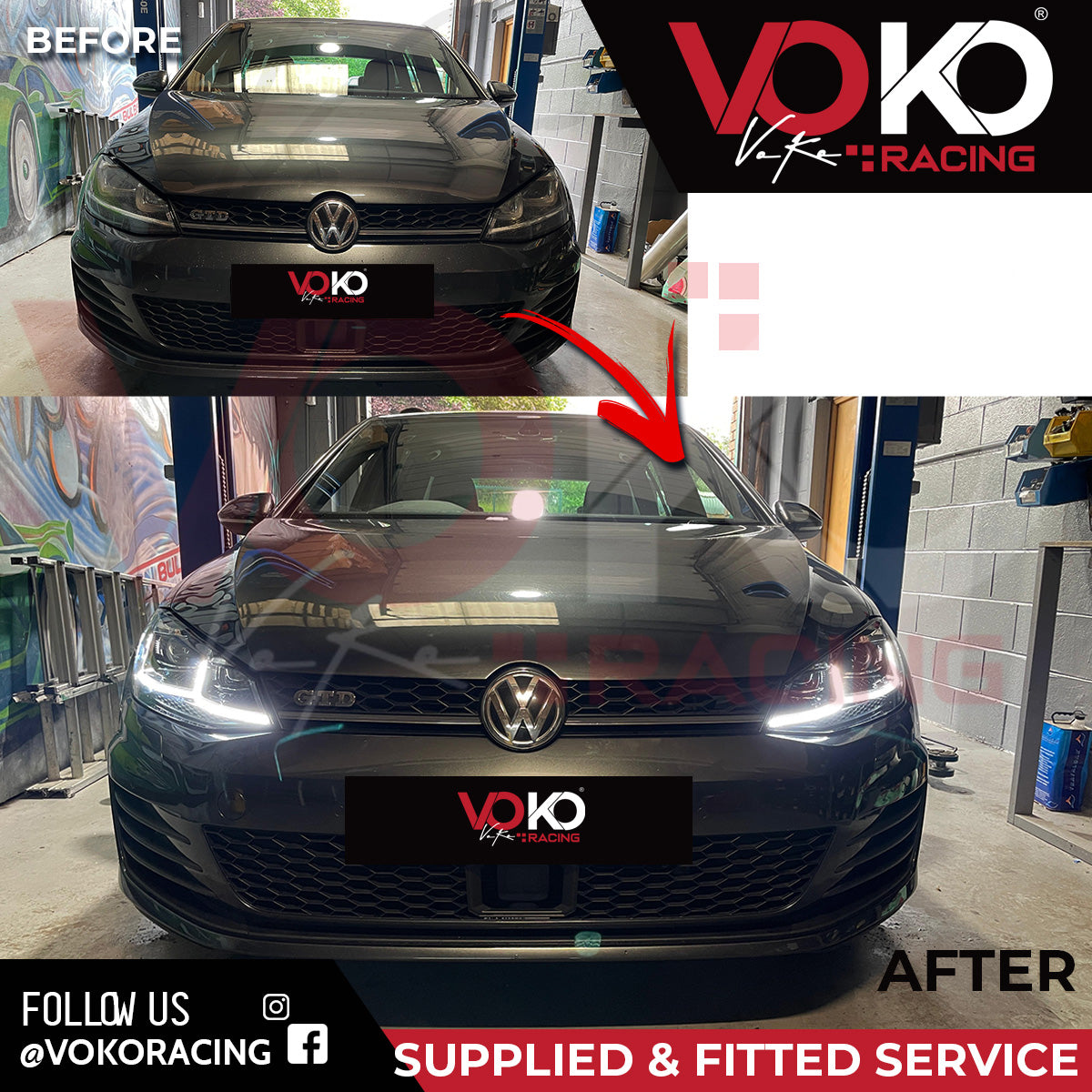 HEADLAMP UPGRADE FROM GOLF MK7 XENON TO GOLF 7.5 LED CONVERSION