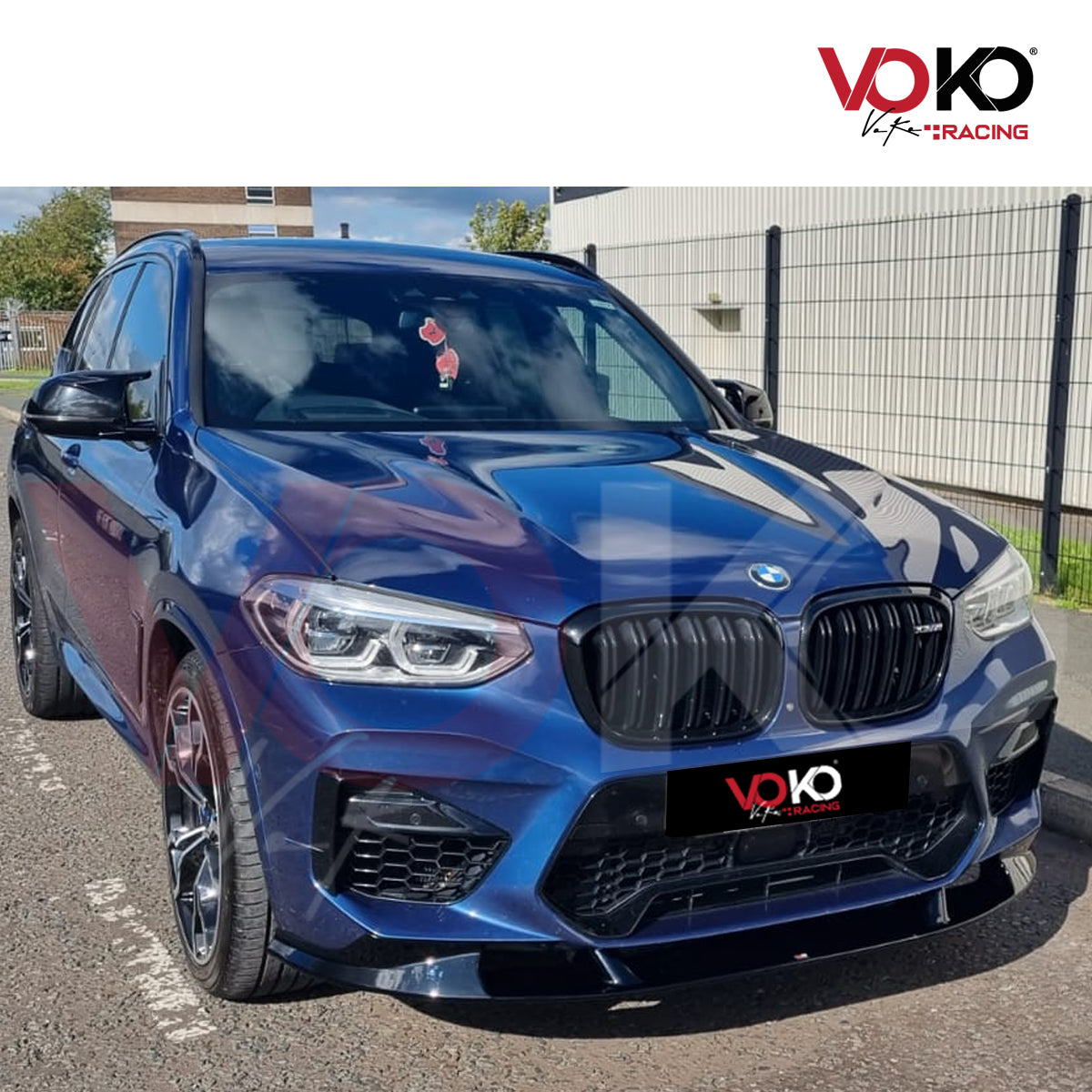 BMW X3M X4M F97 F98 GLOSS BLACK FRONT BUMPER SPLITTER M PERFORMANCE LIP 2018+