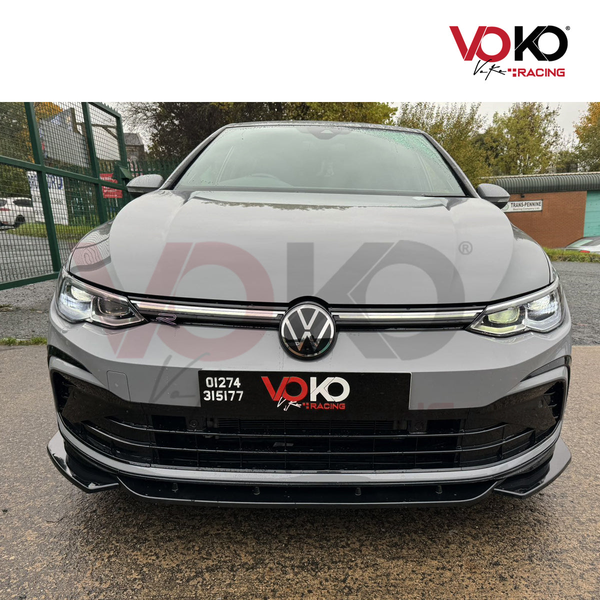 VW GOLF MK 8 GTI GTD & R FRONT BUMPER LIP SPLITTER GLOSS BLACK 2020-24