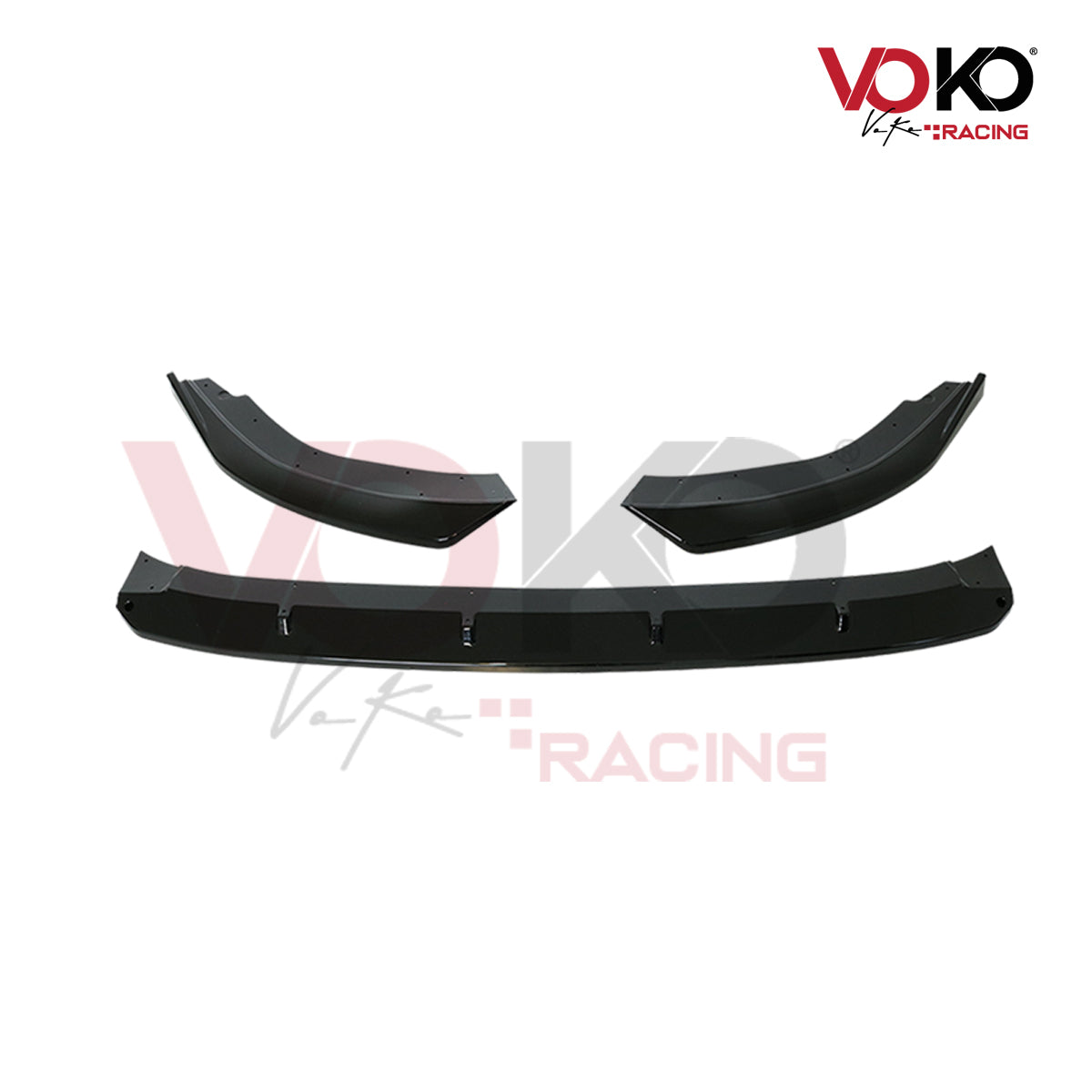 VW GOLF MK 8 GTI GTD & R FRONT BUMPER LIP SPLITTER GLOSS BLACK 2020-24