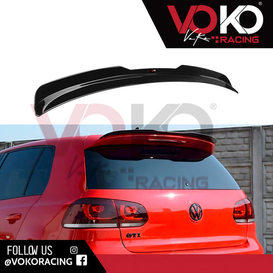 VW GOLF MK6 REAR ROOF SPOILER for GTI GTD & R GLOSS BLACK (2008-2012)