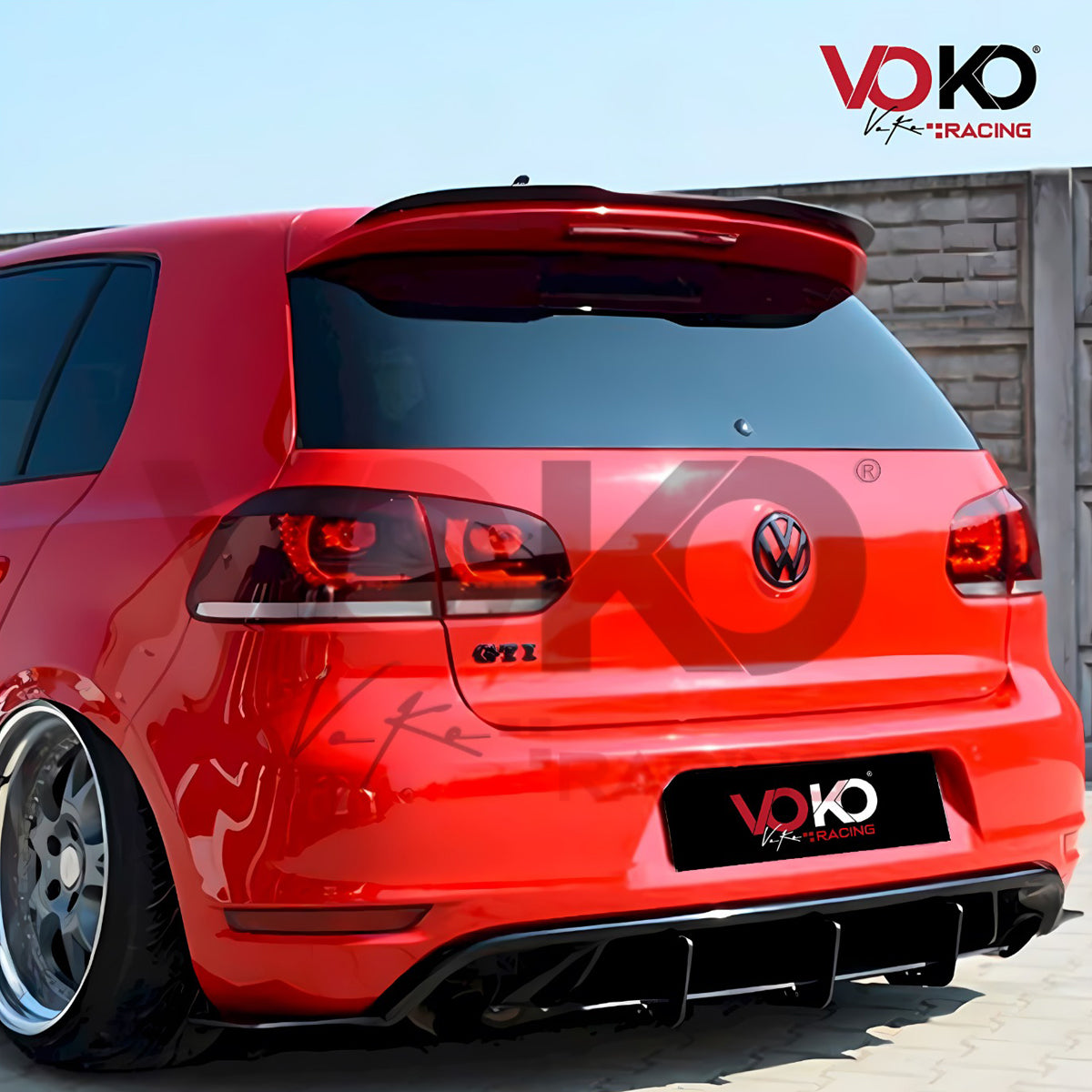 VW GOLF MK6 REAR ROOF SPOILER for GTI GTD & R GLOSS BLACK (2008-2012)