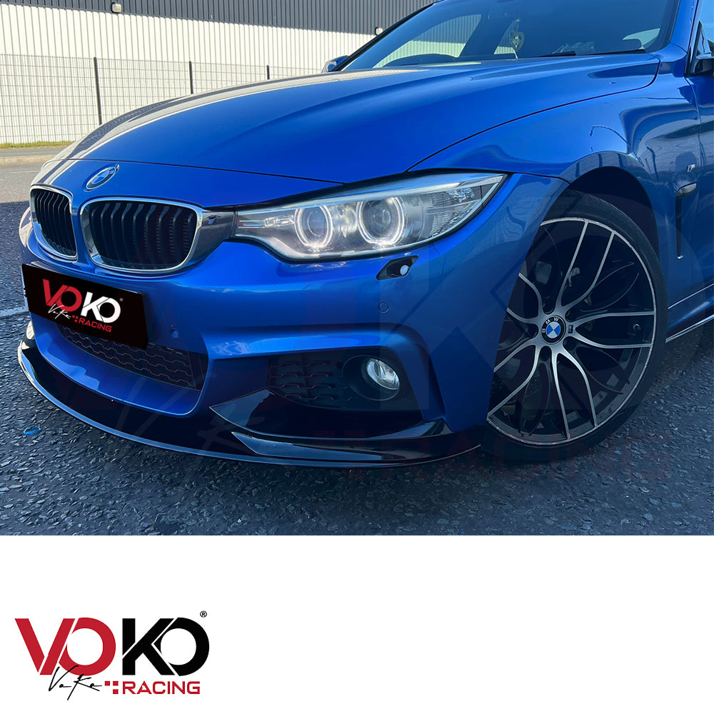 BMW F36 GRAN COUPE 4 SERIES M-PERFORMANCE COMPLETE BODY KIT (TWIN EXHAUST 1 SIDE) 2014-20 GLOSS BLACK