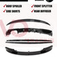 BMW 3 SERIES F30 GLOSS BLACK BODYKIT FRONT SPLITTER DIFFUSER SKIRTS SPOILER 2012-2018