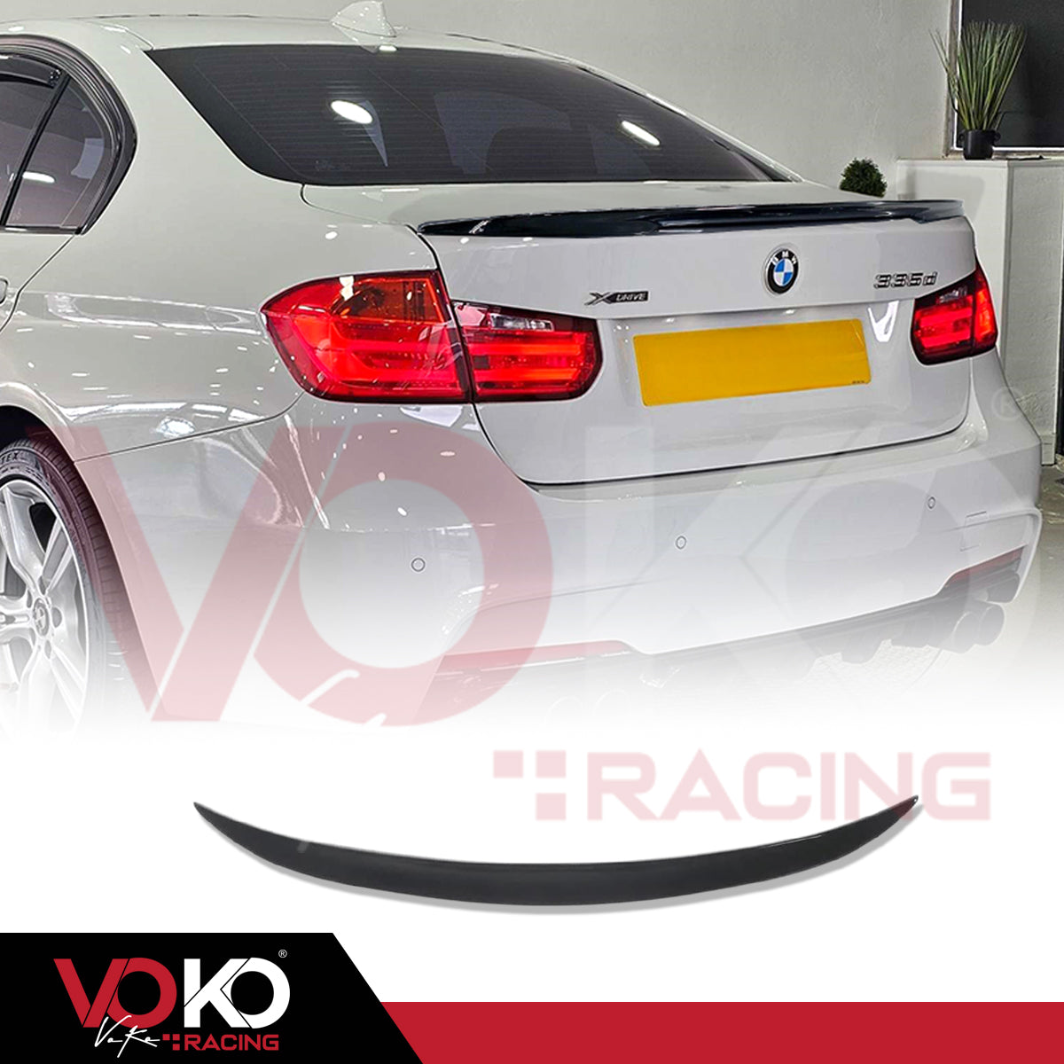 BMW 3 SERIES F30 GLOSS BLACK BODYKIT FRONT SPLITTER DIFFUSER SKIRTS SPOILER 2012-2018