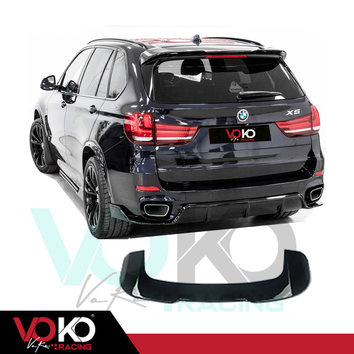 For 15-18 BMW X5 F15 M Sport MP Style Gloss Blk Front + Rear Full Body Aero  Kit
