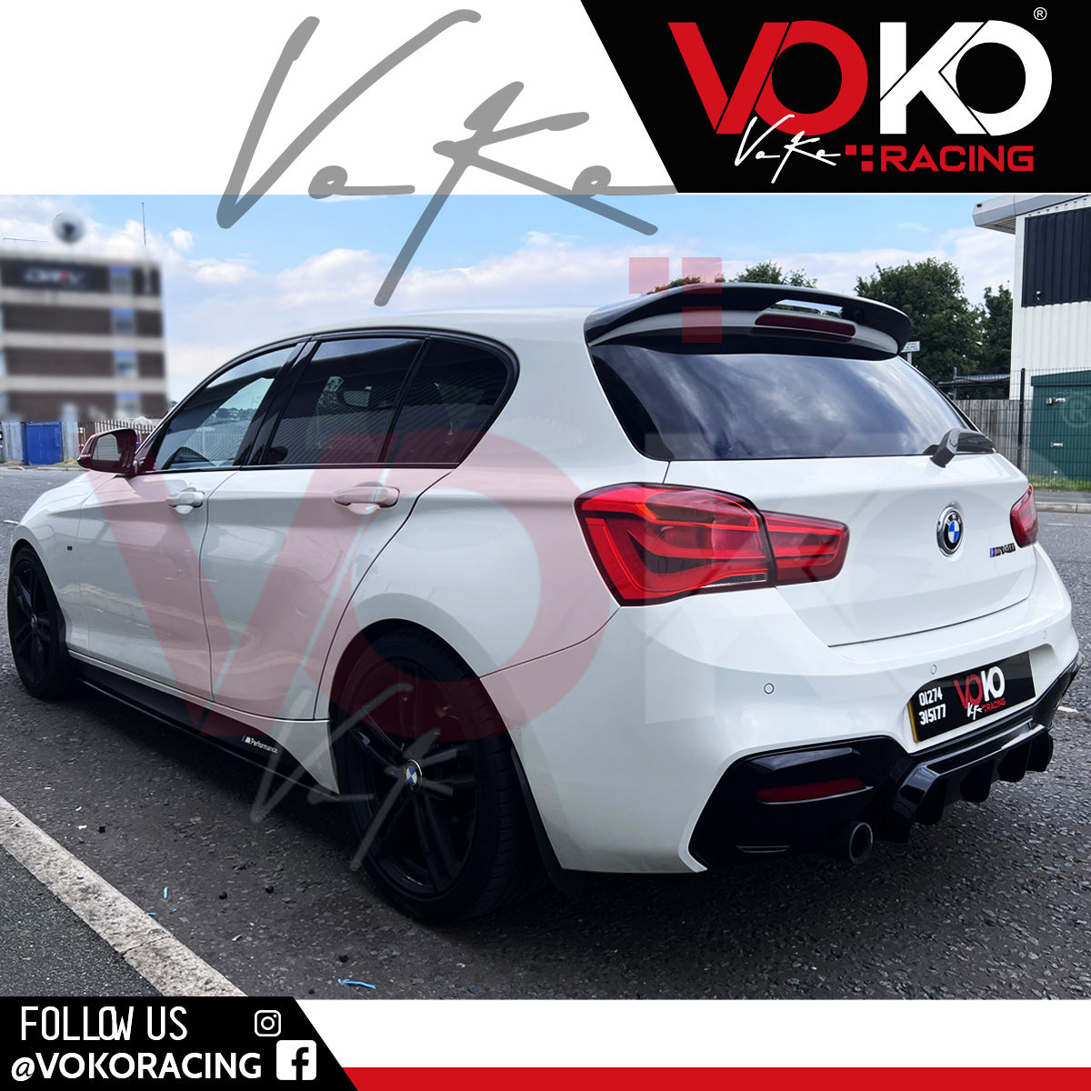 BMW F20 LCI 1 SERIES M-PERFORMANCE COMPLETE BODY KIT 2015-19 GLOSS BLACK