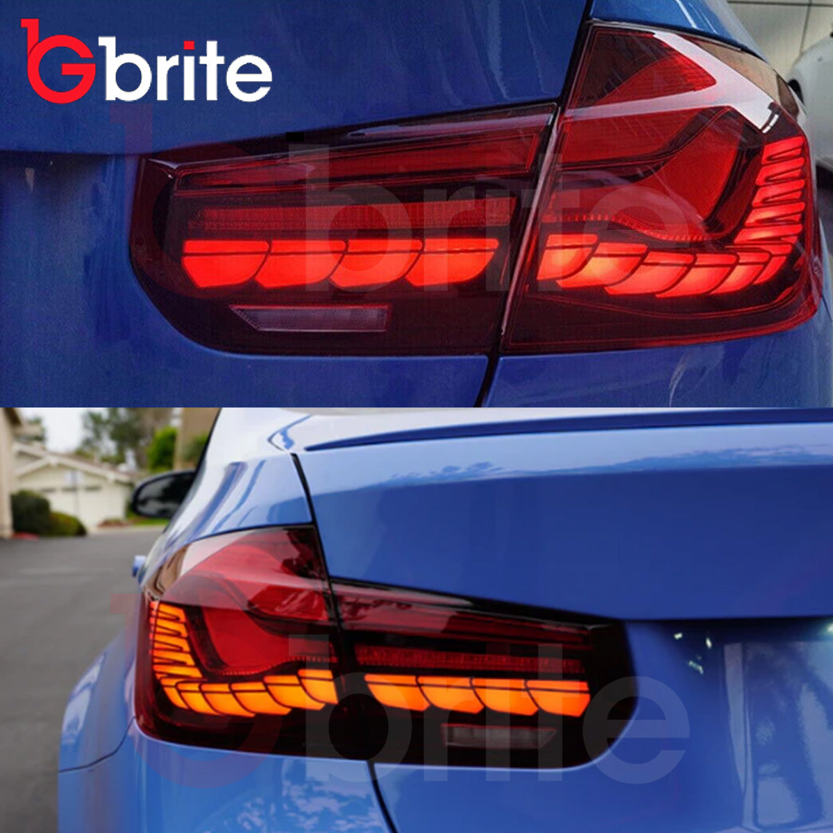 GBRITE BMW 3 SERIES F30 F35 F80 OLED GTS STYLE LED SEQUENTIAL TAIL LAMPS 2012 - 2018