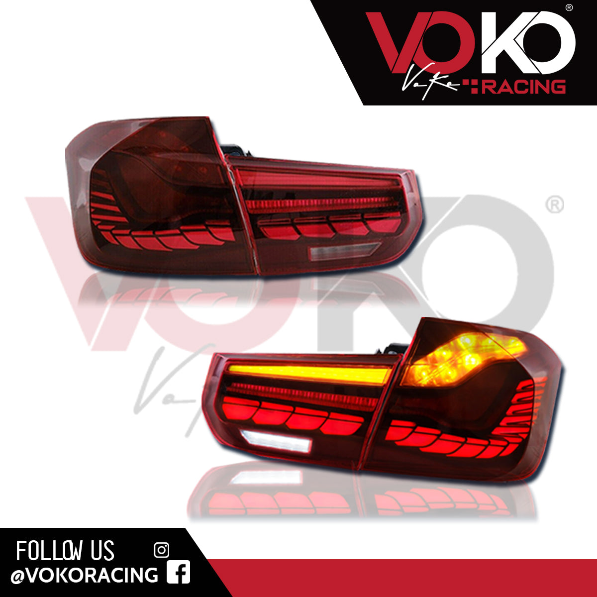 GBRITE BMW 3 SERIES F30 F35 F80 OLED GTS STYLE LED SEQUENTIAL TAIL LAMPS 2012 - 2018