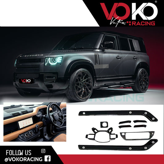 LAND ROVER DEFENDER L663 90 110 & 130 INTERIOR TRIM UPGRADE KIT GLOSS BLACK 2020+