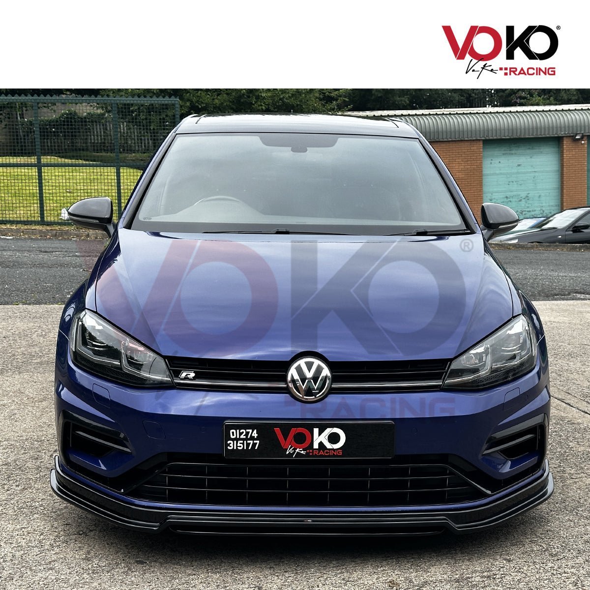 VW GOLF MK 7.5 R FRONT BUMPER LIP SPLITTER GLOSS BLACK 2017-20