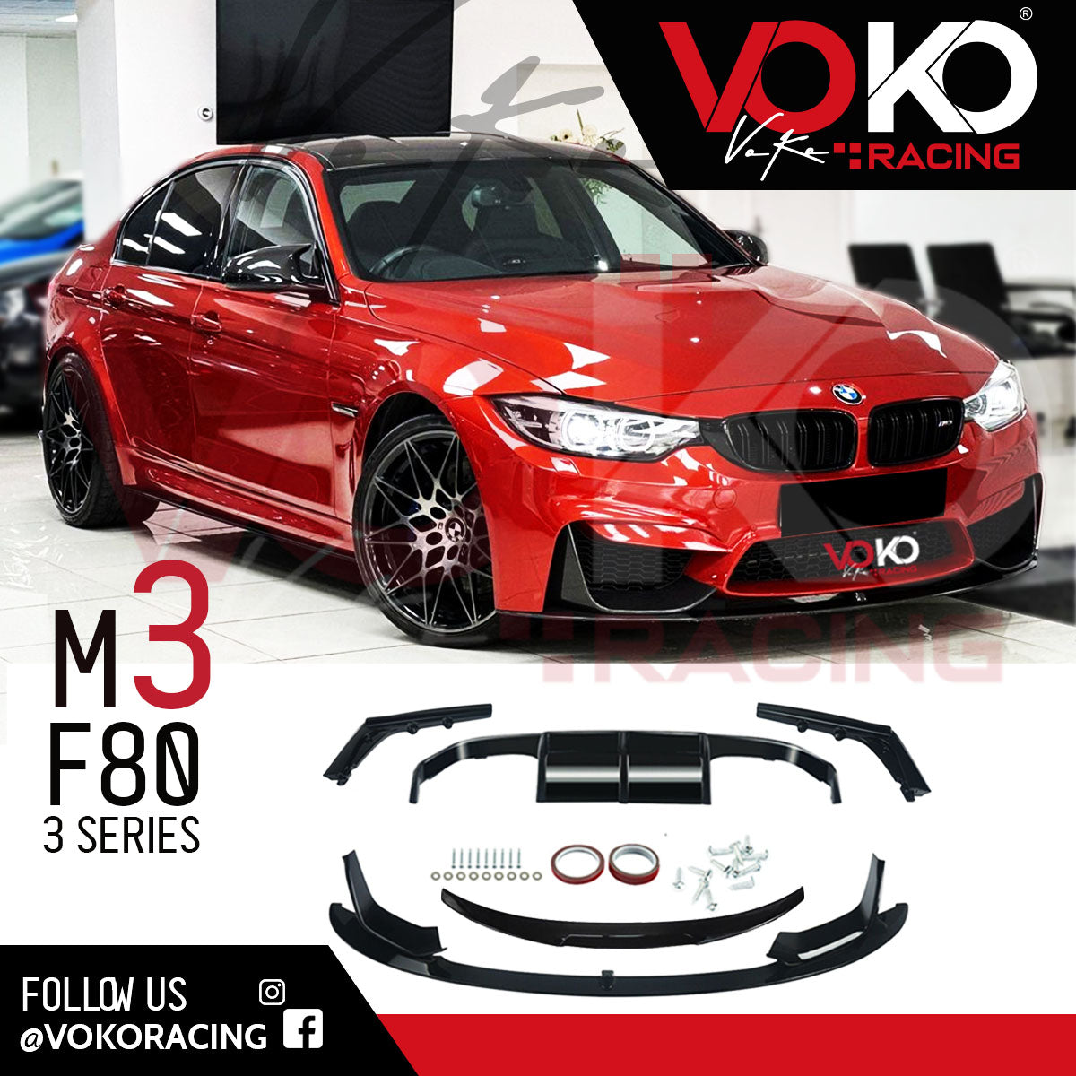 BMW M3 F80 COMPLETE BODYKIT 2013-18 GLOSS BLACK