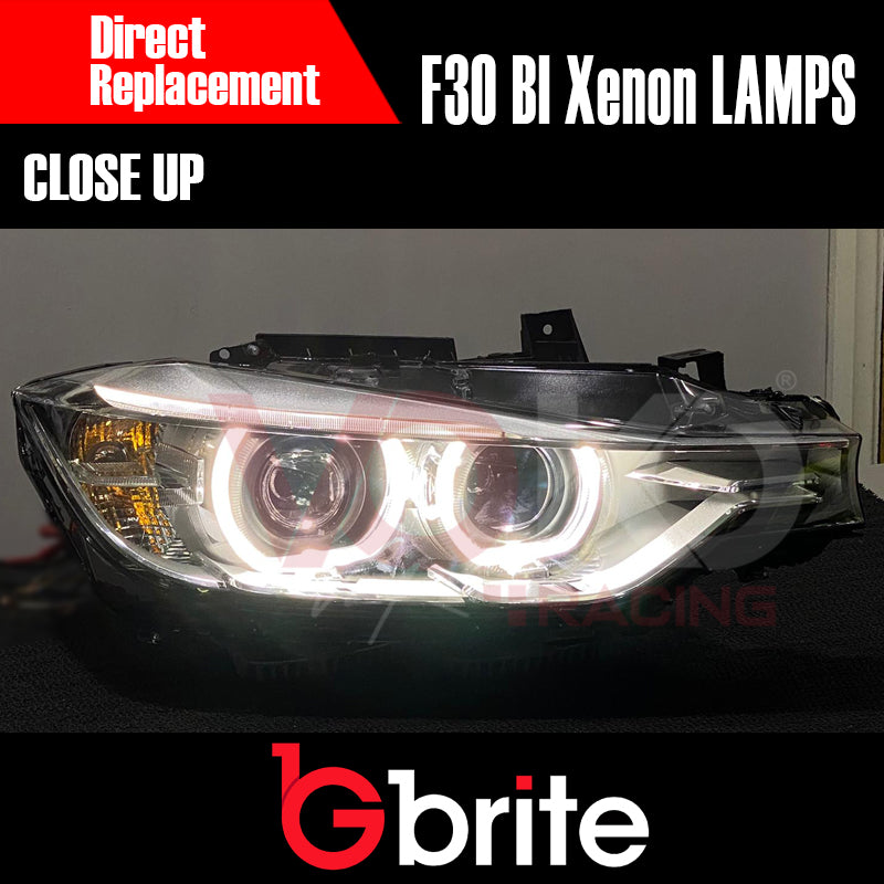 GBRITE BMW F30 Bi Xenon Headlamps with D1S Projector Angel Eyes RHD Pre-LCI