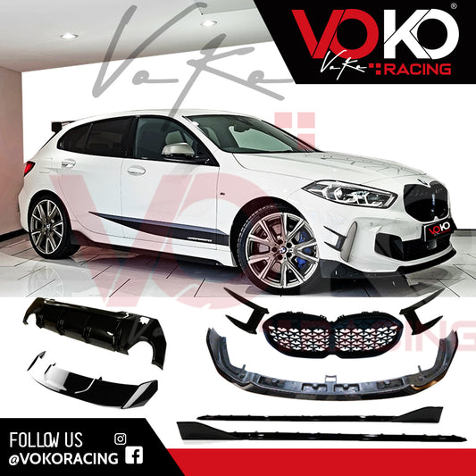 BMW F40 1 SERIES M-PERFORMANCE COMPLETE BODY KIT 2019+ GLOSS BLACK